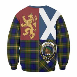 ScotsTee Shop Moore Crest Tartan Sweatshirt with Lion Rampant Saltire Style