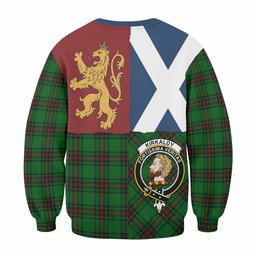 ScotsTee Shop Kirkaldy Crest Tartan Sweatshirt with Lion Rampant Saltire Style