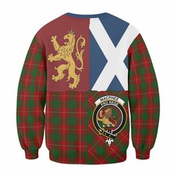 ScotsTee Shop MacPhee (McPhee) Crest Tartan Sweatshirt with Lion Rampant Saltire Style