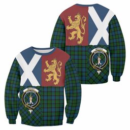 ScotsTee Shop McCoy Crest Tartan Sweatshirt with Lion Rampant Saltire Style
