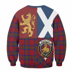 ScotsTee Shop MacGilvery (McGilvery) Crest Tartan Sweatshirt with Lion Rampant Saltire Style