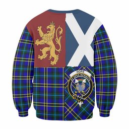ScotsTee Shop Hope Crest Tartan Sweatshirt with Lion Rampant Saltire Style