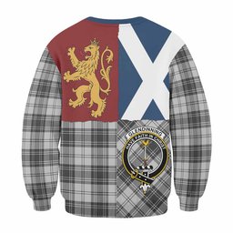 ScotsTee Shop Glendinning Crest Tartan Sweatshirt with Lion Rampant Saltire Style