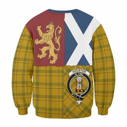 ScotsTee Shop Houston Crest Tartan Sweatshirt with Lion Rampant Saltire Style