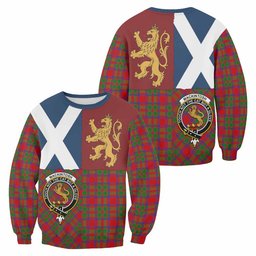 ScotsTee Shop MacKintosh (McKintosh) Crest Tartan Sweatshirt with Lion Rampant Saltire Style