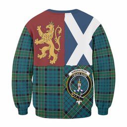 ScotsTee Shop Kirkpatrick Crest Tartan Sweatshirt with Lion Rampant Saltire Style