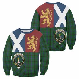 ScotsTee Shop MacKendrick (McKendrick) Crest Tartan Sweatshirt with Lion Rampant Saltire Style