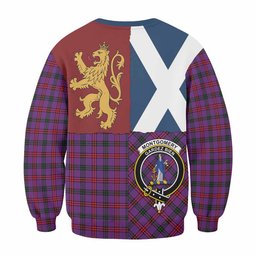 ScotsTee Shop Montgomery Crest Tartan Sweatshirt with Lion Rampant Saltire Style
