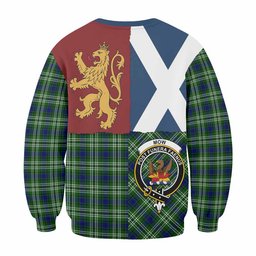 ScotsTee Shop Mow Crest Tartan Sweatshirt with Lion Rampant Saltire Style
