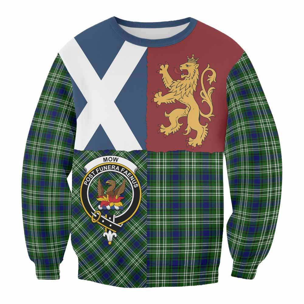 ScotsTee Shop Mow Crest Tartan Sweatshirt with Lion Rampant Saltire Style