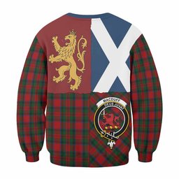 ScotsTee Shop MacDuff (McDuff) Crest Tartan Sweatshirt with Lion Rampant Saltire Style