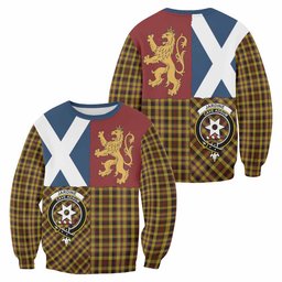 ScotsTee Shop Jardine Crest Tartan Sweatshirt with Lion Rampant Saltire Style