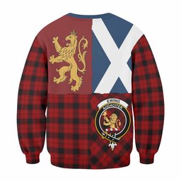 ScotsTee Shop Ewing Crest Tartan Sweatshirt with Lion Rampant Saltire Style