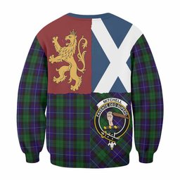 ScotsTee Shop Mitchell Crest Tartan Sweatshirt with Lion Rampant Saltire Style