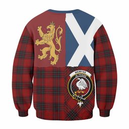 ScotsTee Shop Wemyss Crest Tartan Sweatshirt with Lion Rampant Saltire Style