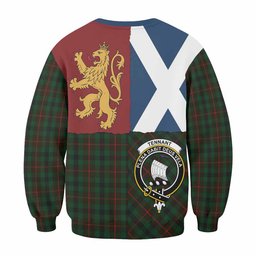 ScotsTee Shop Tennant Crest Tartan Sweatshirt with Lion Rampant Saltire Style