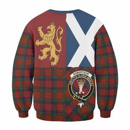 ScotsTee Shop Robertson Crest Tartan Sweatshirt with Lion Rampant Saltire Style