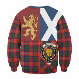 ScotsTee Shop Wauchope Crest Tartan Sweatshirt with Lion Rampant Saltire Style