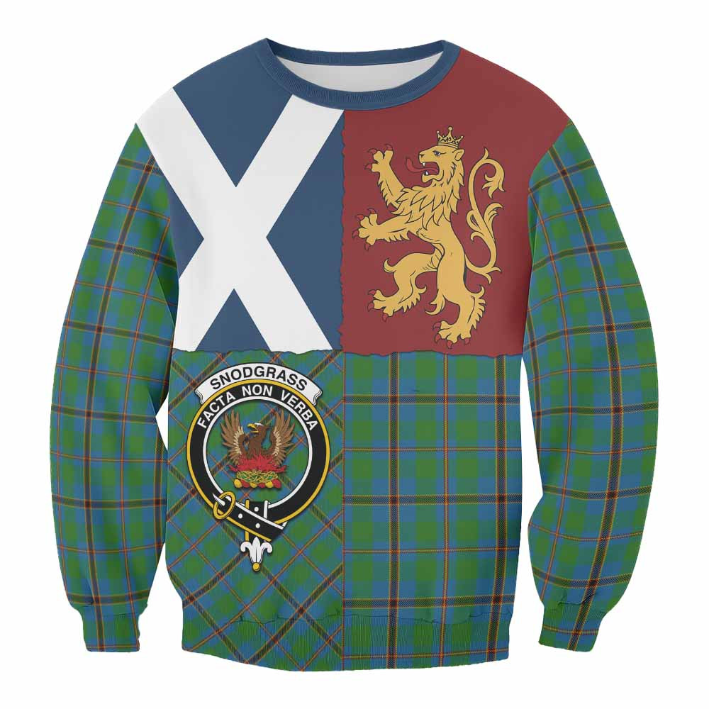 ScotsTee Shop Snodgrass Crest Tartan Sweatshirt with Lion Rampant Saltire Style