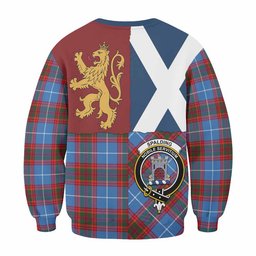ScotsTee Shop Spalding Crest Tartan Sweatshirt with Lion Rampant Saltire Style