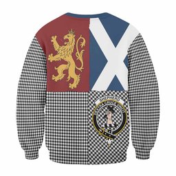 ScotsTee Shop Shepherd Crest Tartan Sweatshirt with Lion Rampant Saltire Style