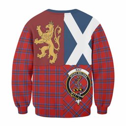 ScotsTee Shop Rait Crest Tartan Sweatshirt with Lion Rampant Saltire Style