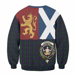 ScotsTee Shop Urquhart Crest Tartan Sweatshirt with Lion Rampant Saltire Style