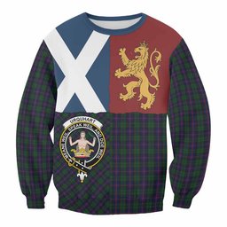 ScotsTee Shop Urquhart Crest Tartan Sweatshirt with Lion Rampant Saltire Style
