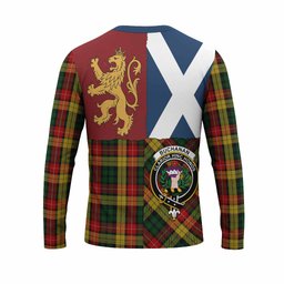 ScotsTee Shop Scottish Buchanan Crest Tartan T-shirt Lion Rampant Saltire Style