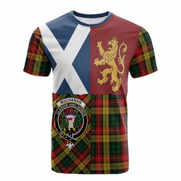 ScotsTee Shop Scottish Buchanan Crest Tartan T-shirt Lion Rampant Saltire Style