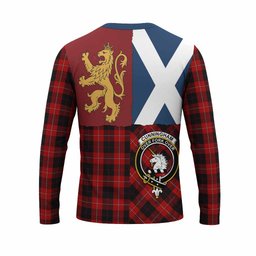 ScotsTee Shop Scottish Cunningham Crest Tartan T-shirt Lion Rampant Saltire Style