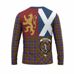 ScotsTee Shop Scottish Balfour Crest Tartan T-shirt Lion Rampant Saltire Style