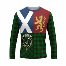 ScotsTee Shop Scottish Anstruther Crest Tartan T-shirt Lion Rampant Saltire Style