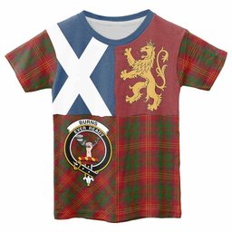 ScotsTee Shop Scottish Burns Crest Tartan T-shirt Lion Rampant Saltire Style