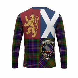 ScotsTee Shop Scottish Chalmers Crest Tartan T-shirt Lion Rampant Saltire Style