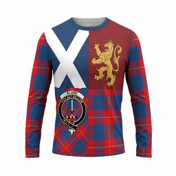 ScotsTee Shop Scottish Blane Crest Tartan T-shirt Lion Rampant Saltire Style