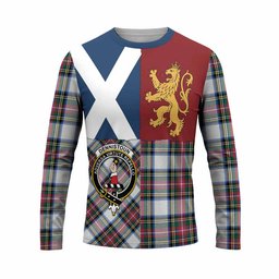 ScotsTee Shop Scottish Dennistoun Crest Tartan T-shirt Lion Rampant Saltire Style