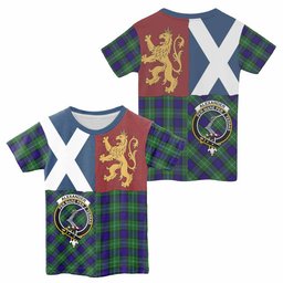 ScotsTee Shop Scottish Alexander Crest Tartan T-shirt Lion Rampant Saltire Style