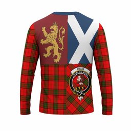 ScotsTee Shop Scottish Adair Crest Tartan T-shirt Lion Rampant Saltire Style