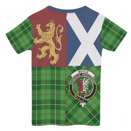 ScotsTee Shop Scottish Boyle Crest Tartan T-shirt Lion Rampant Saltire Style