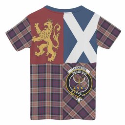 ScotsTee Shop Scottish Carnegie Crest Tartan T-shirt Lion Rampant Saltire Style