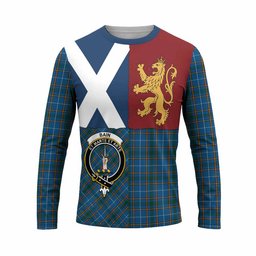 ScotsTee Shop Scottish Bain Crest Tartan T-shirt Lion Rampant Saltire Style