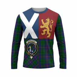 ScotsTee Shop Scottish Carmichael Crest Tartan T-shirt Lion Rampant Saltire Style