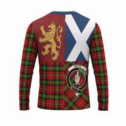 ScotsTee Shop Scottish Boyd Crest Tartan T-shirt Lion Rampant Saltire Style