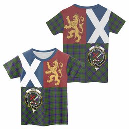 ScotsTee Shop Scottish Adam Crest Tartan T-shirt Lion Rampant Saltire Style