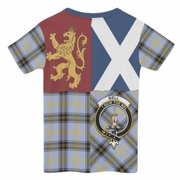 ScotsTee Shop Scottish Bell Crest Tartan T-shirt Lion Rampant Saltire Style