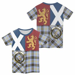 ScotsTee Shop Scottish Bell Crest Tartan T-shirt Lion Rampant Saltire Style
