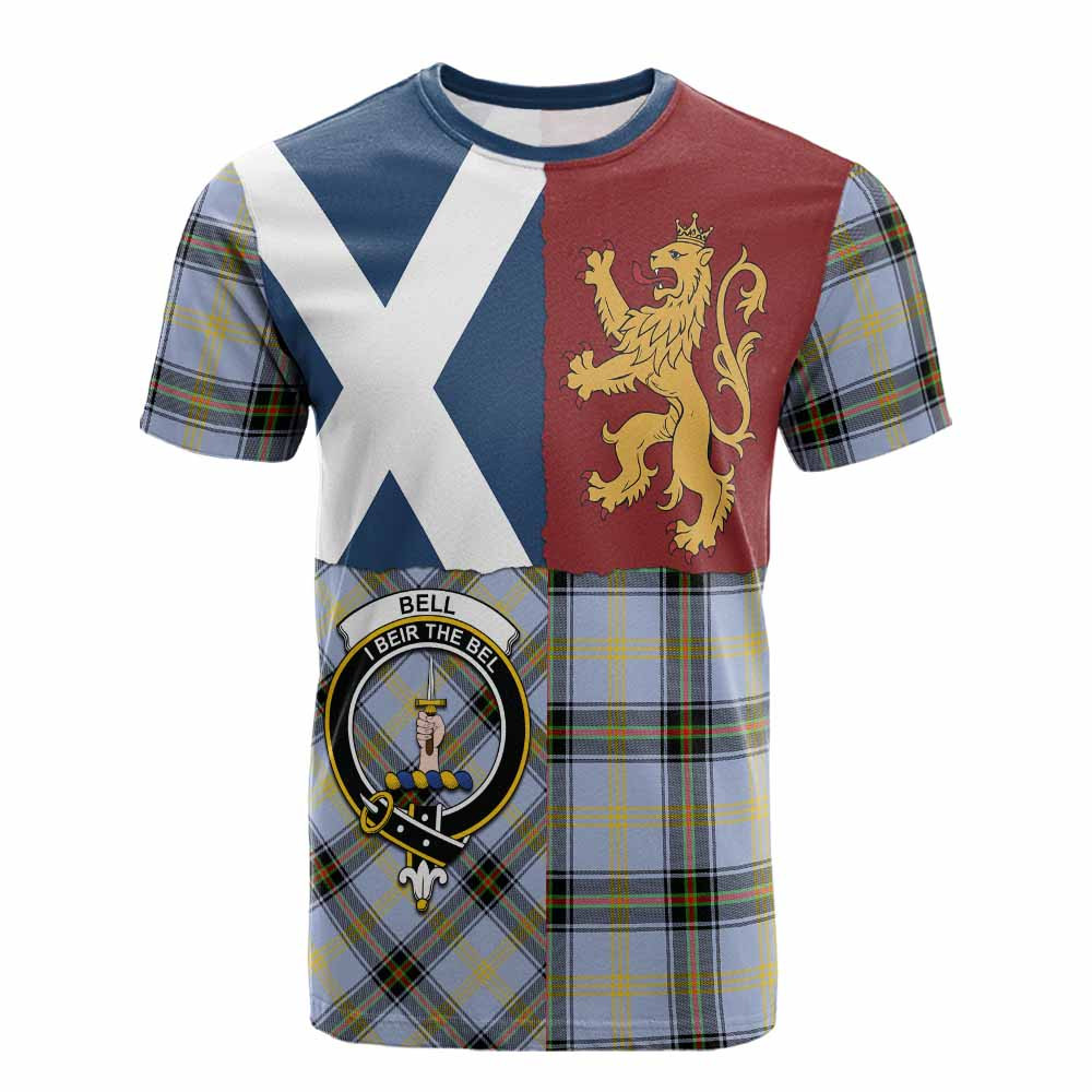 ScotsTee Shop Scottish Bell Crest Tartan T-shirt Lion Rampant Saltire Style