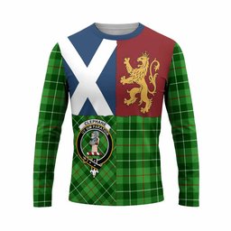 ScotsTee Shop Scottish Clephane (Clephan) Crest Tartan T-shirt Lion Rampant Saltire Style