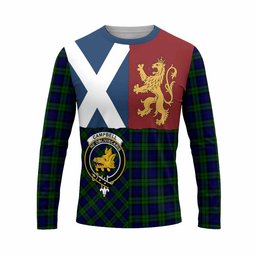 ScotsTee Shop Scottish Campbell Crest Tartan T-shirt Lion Rampant Saltire Style